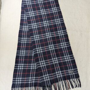 Burberry 100% Cashmere Nova Plaid Scarf Blue | Unisex | Timeless Classic